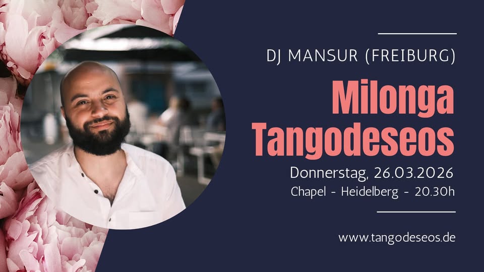 Milonga Tangodeseos mit DJ Mansur (Freiburg) und Workshop "Kreuz und quer"