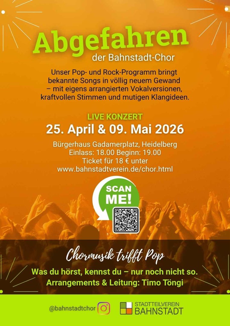 Konzertabend des Bahnstadtchors Abgefahren
