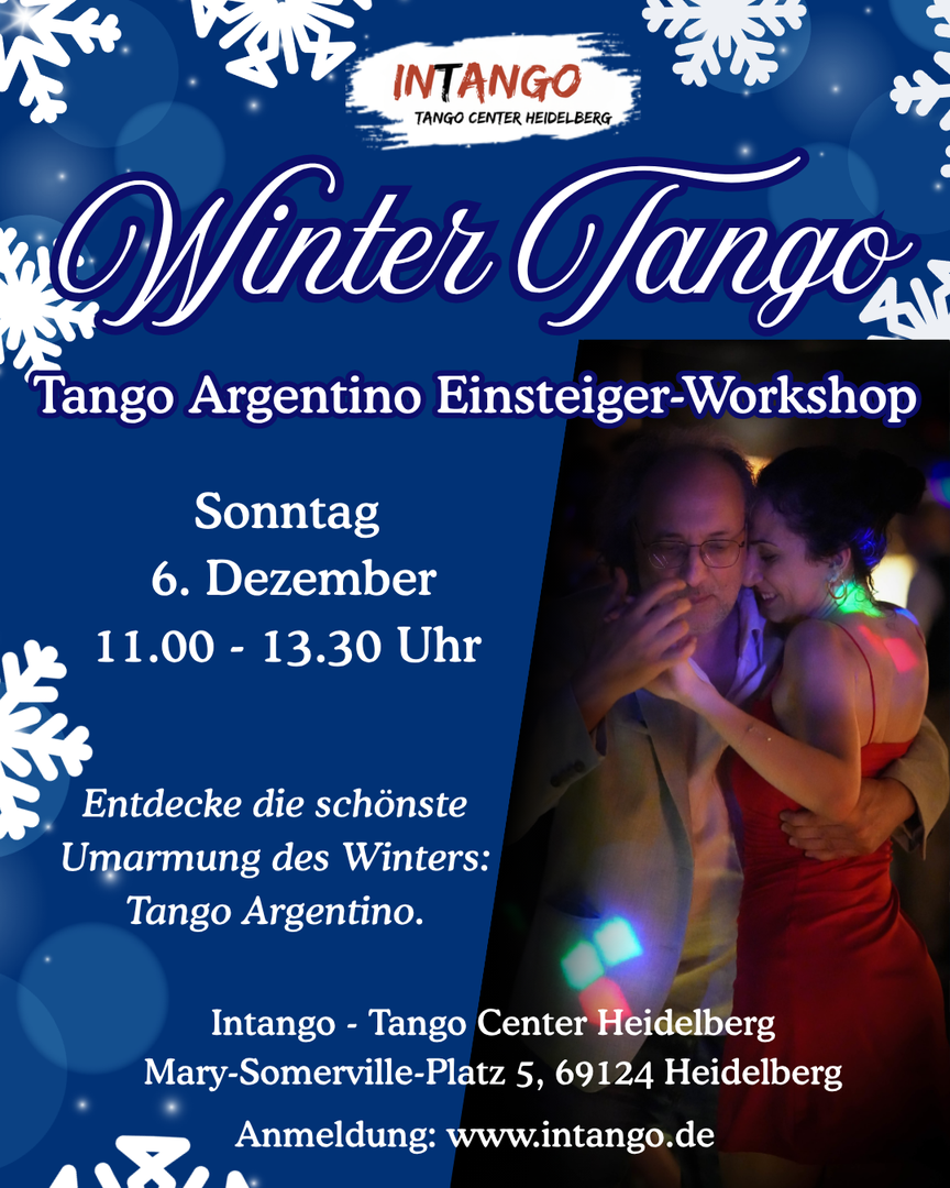 Tango-Workshop für Einsteiger:innen – Intango – Tango Center Heidelberg, 06.12.2026