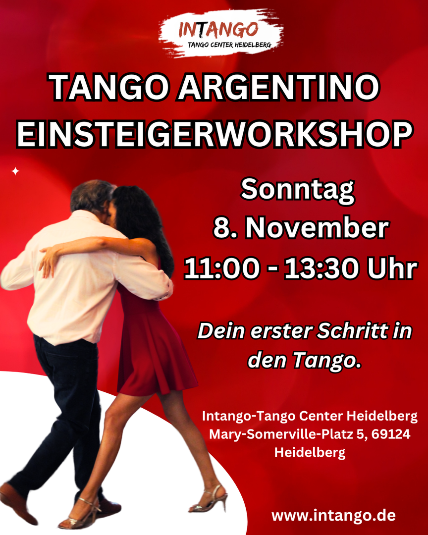 Tango-Workshop für Einsteiger:innen – Intango – Tango Center Heidelberg, 08.11.2026