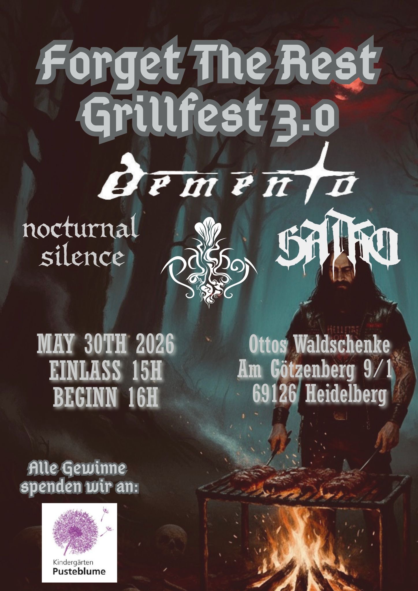 Forget the Rest Grillfest 3.0 | Demento - Nocturnal Silence - Satao - PakChoi – Ottos Waldschenke, 30.05.2026